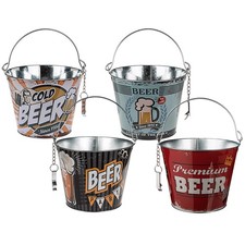 Ice Beer Bucket With Bottle Opener Metal Drinks Wine Beer Champagne Cooler Bar