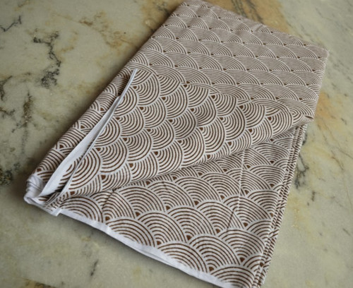 White brown hand block - white,