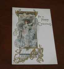 AN ORIGINAL EVA DANIELL SIGNED ART NOUVEAU TUCK GLAMOUR POSTCARD, GILT, No. 2525