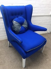 Papa Bear chair Newly Upholstered In Scottish Wool