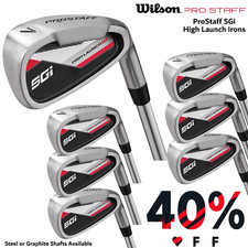 WILSON PROSTAFF SGI GOLF IRON SET MENS RIGHT HAND REG STEEL or GRAPHITE SHAFTS