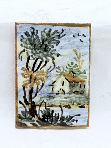 Italian hand painted ceramic - painted,