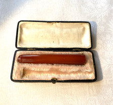 VINTAGE ART DECO AMBER BAKELITE CIGARETTE HOLDER CHEROOT boxed