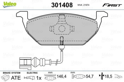 Valeo disc brake pad - disc,