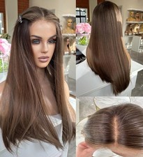 Light brown Long Straight T