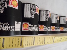 Vintage 1970s Shell stickers collection. Classic car Ford, Vauxhall, Jaguar etc