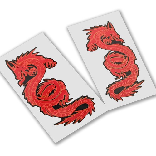 Dragons chinese red vinyl - chinese,