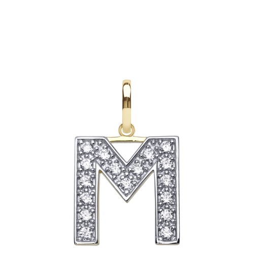 Gold initial pendant chain - gold,
