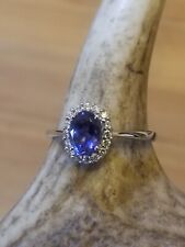 Beautiful 18ct White Gold Approx 1ct  Tanzanite 1/2ct Diamond Ring Qvc  W 1/2