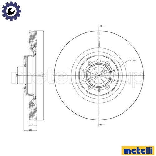 Brake disc 0851c - 2x, for