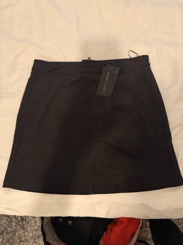 Suede look mini skirt black - mini,