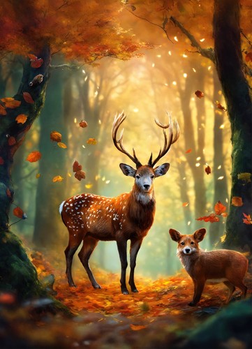Stag deer animal canvas - stag,