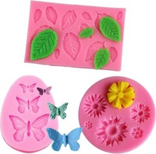 3 Pack Fondant Molds Daisy
