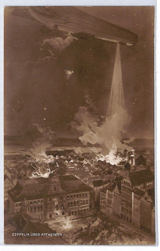 Zeppelin ww1 art propaganda - zeppelin,
