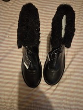 Womens Brand New Next forever comfort Boots Black Zip Front Size 6.5