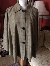 Tweed Poncho Womens Wool