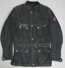 Belstaff Trialmaster 1948 Che Guevara Men's Black Waxed Jacket Size S Italy RARE