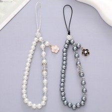 Mobile Phone Chain Lanyard Strap Charm Beads Wrist Lanyard Strap Wristband