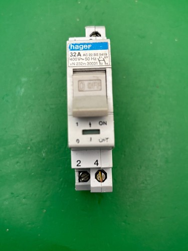 Hager n232 32a double pole - hager,