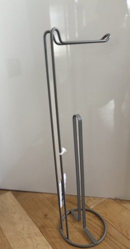 Grey wire toilet roll - toilet,