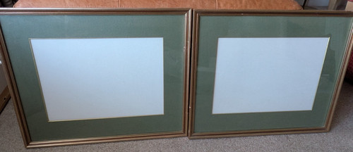 Pair vintage gilt wooden - vintage, 70's