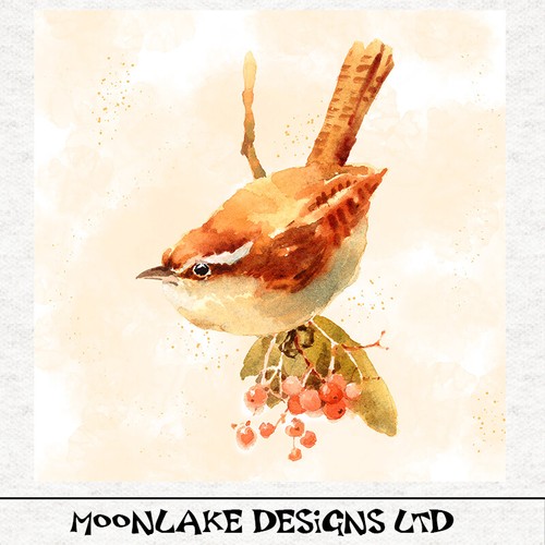 Bird wren - -, fabric