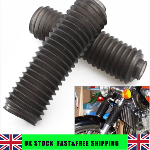 Black rubber front fork dust - front,
