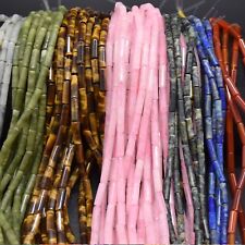 Tube Beads - 13mm x 4mm - 15" Strand - For Jewellery Making, DIY Gemstones