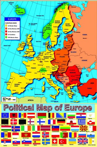 Political map europe - political,