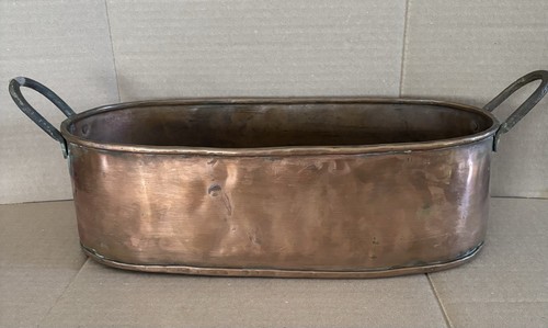 Vintage copper fish kettle - copper, /