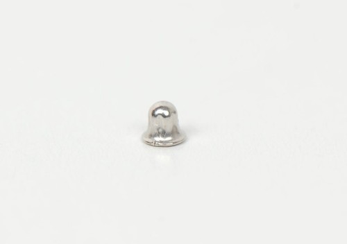 14k solid white gold screw - white,