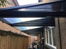 cantilever canopy black 6m x 2.5m - other sizes available on request