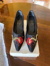 Vintage 1980s Emma Hope snakes & ladders shoes, size 39, mint condition