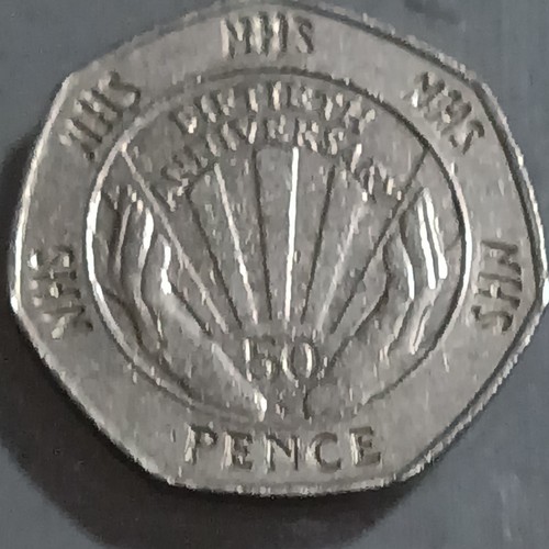 1998 elizabeth 50p coin - elizabeth,