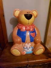 Rayware Cookie Jar With Lid Teddy Bear With Mouse 