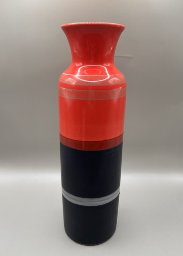 Vintage tube funnel vase red - tube,