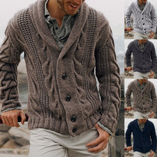 Mens Chunky Collar Cardigan