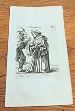 original 1750 small woodcut by