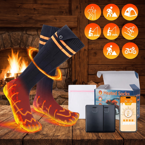 Electric heated socks - heated,