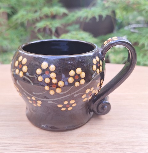 Studio pottery slipware mug - studio,