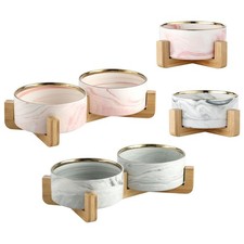 Marbling Ceramic Pet Bowl with
