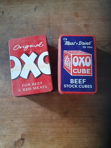 Vintage oxo tins metal - x,