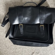 Dr Martens Black Kiev Smooth Leather large vintage satchel preloved Doc marten 