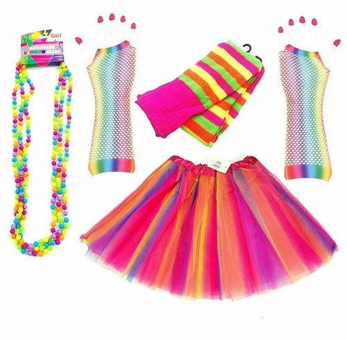 80s rainbow tutu - rainbow,