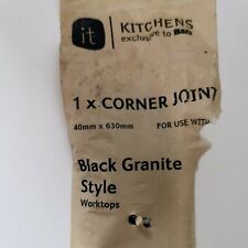 B&Q it Kitchens Corner Joint In Black Aluminium, 40mm x 630mm