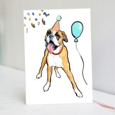Boxer pup card - boxer,