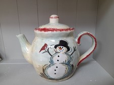 Maxcera " Snowfella" Christmas Teapot - Extra Large 10 cup Snowman from America 