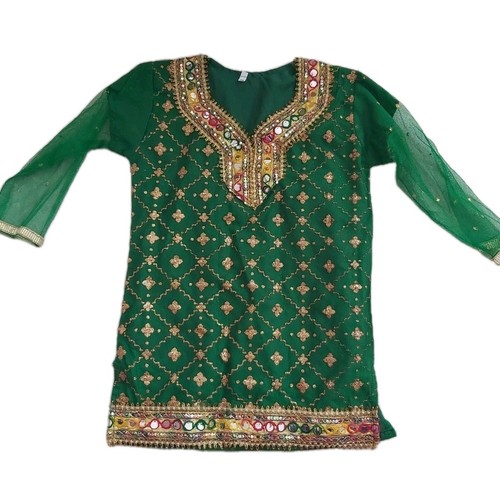 Girls indian party embroidered - indian,