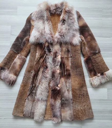 Vtg brown sheepskin - vtg,