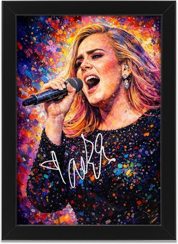 Adele signed poster print - signed,